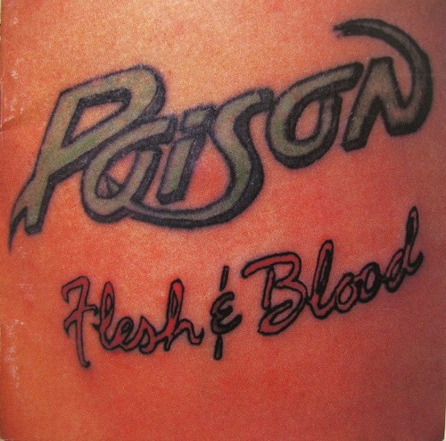 Caratula para cd de Poison  - Flesh & Blood